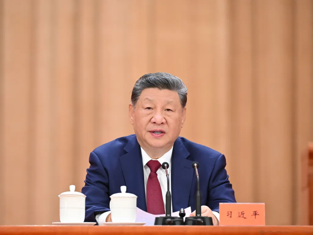 Chinese President Xi Jinping speaking at the 105th founding anniversary of the Communist Party of China.