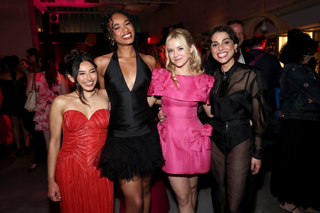 Danielle Chand, Chandler Kinney, Lexi Minetree, and Gabrielle Policano pose at the premiere of "Elle."