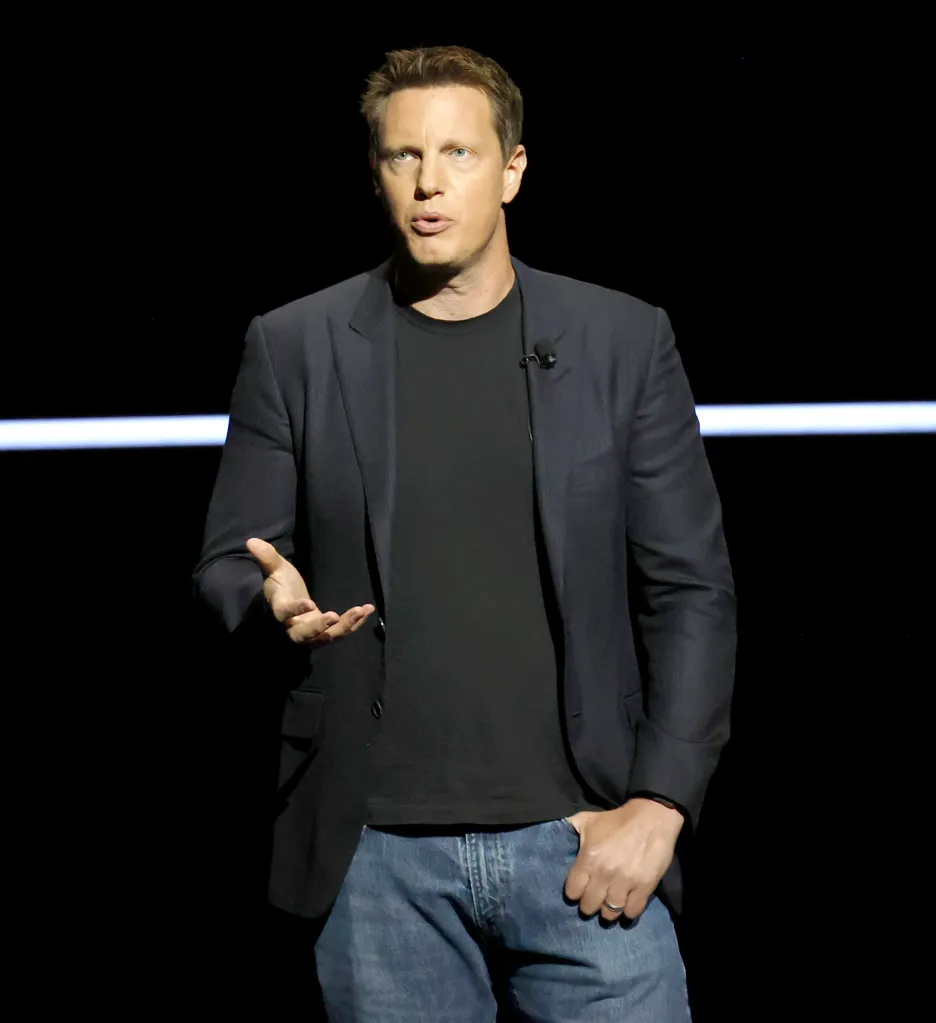 David Ellison, CEO of Paramount, speaks onstage at CinemaCon.