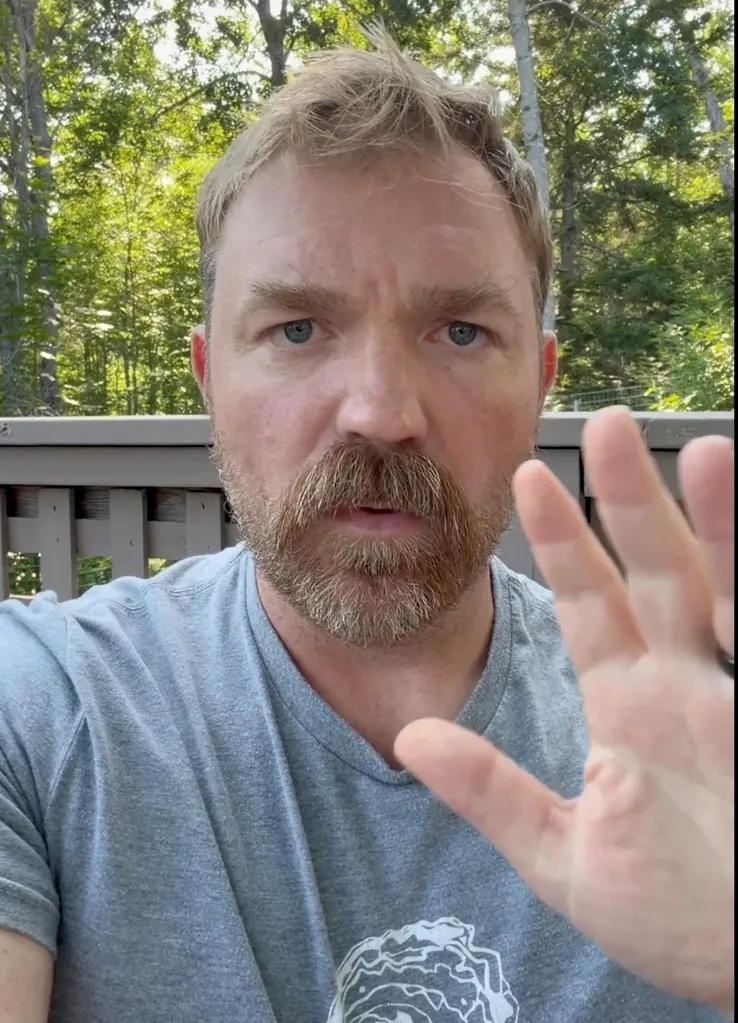 Democratic Senate candidate Graham Platner announcing the suspension of his campaign in a video.