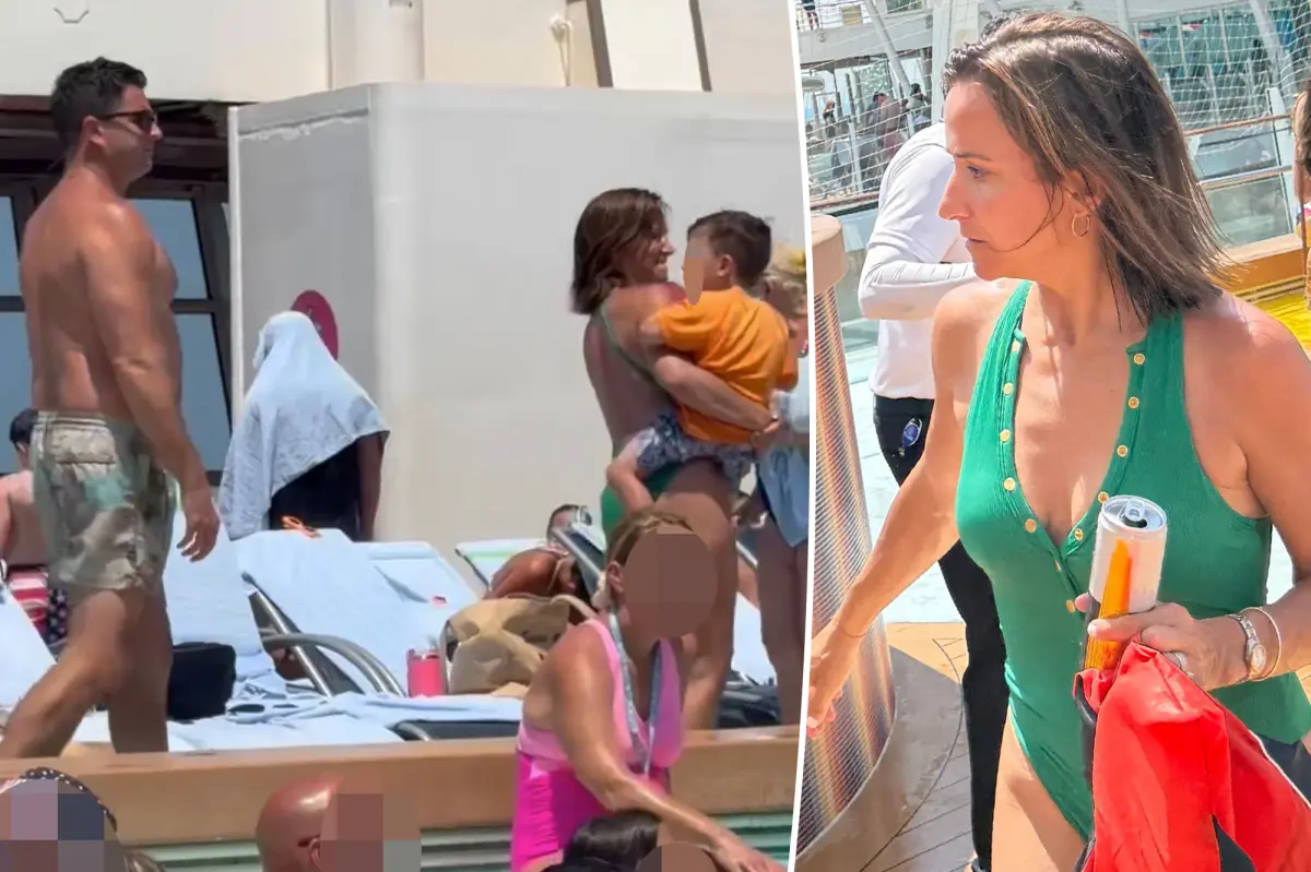 Dianna Russini spotted on luxury cruise with husband and sons as they rebuild marriage after Mike Vrabel photo scandal