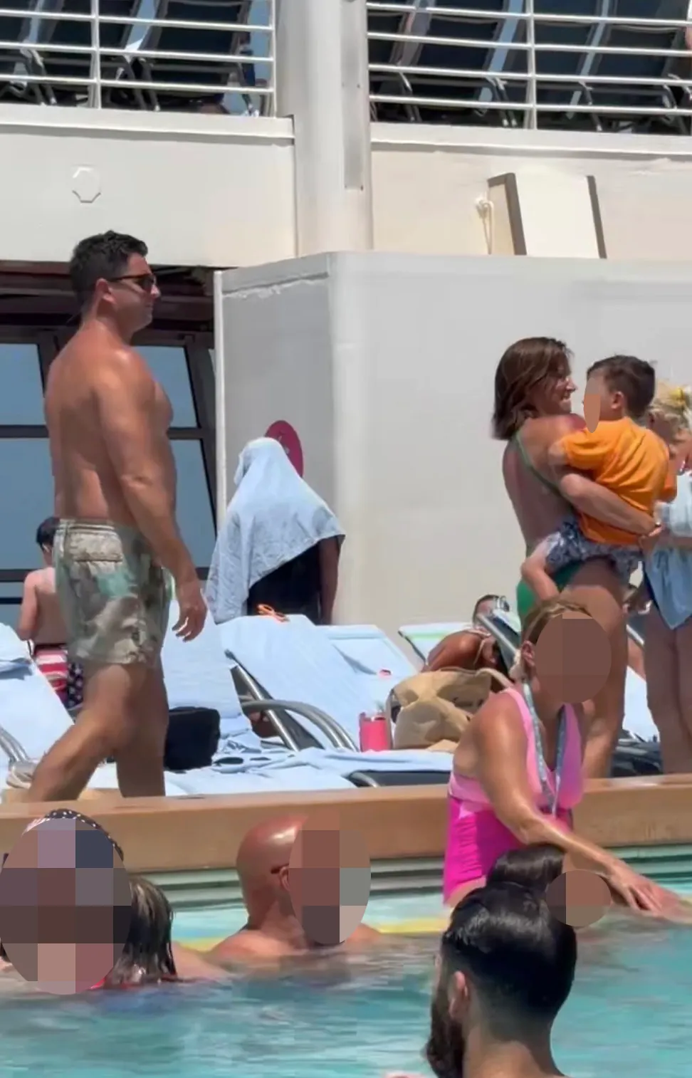 Dianna Russini with her husband and sons on a cruise.