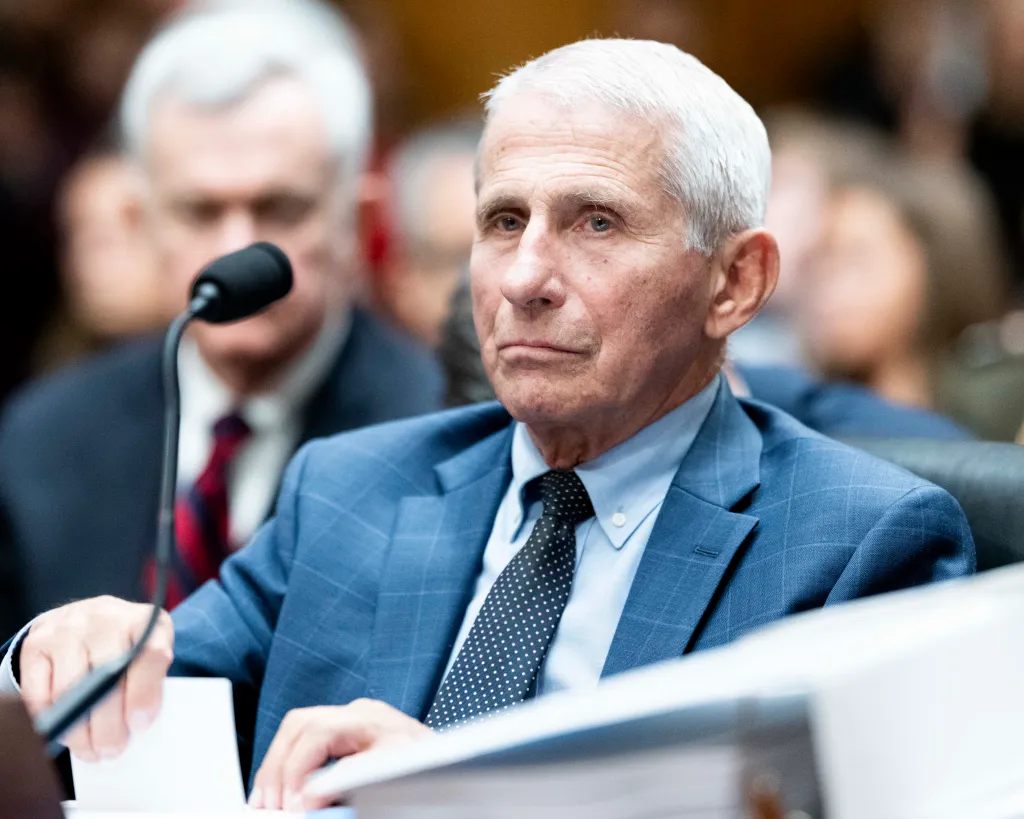 Dr. Anthony Fauci at a Senate hearing.