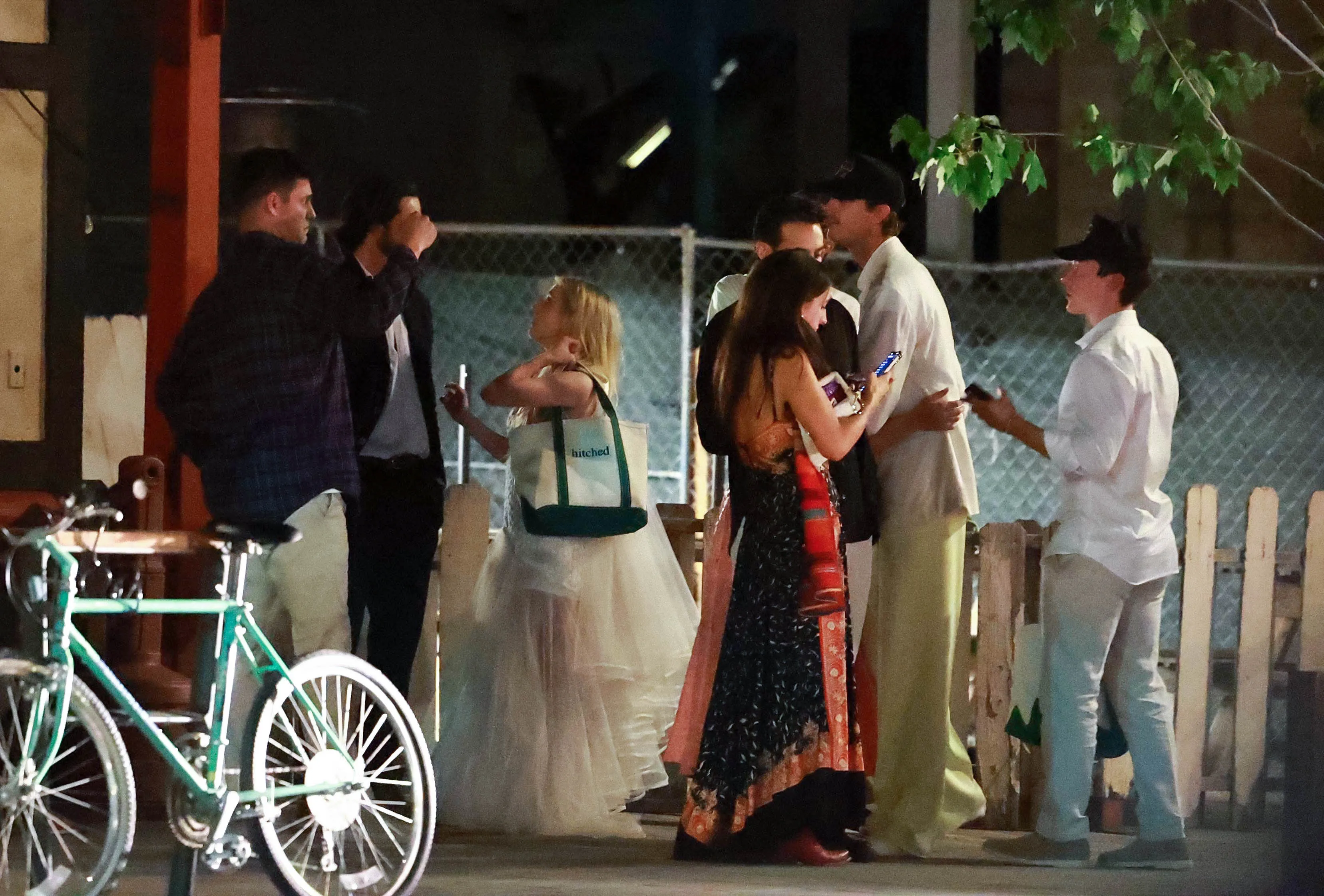 Emma Roberts and Cody John bar hopping with friends after their wedding rehearsal dinner.