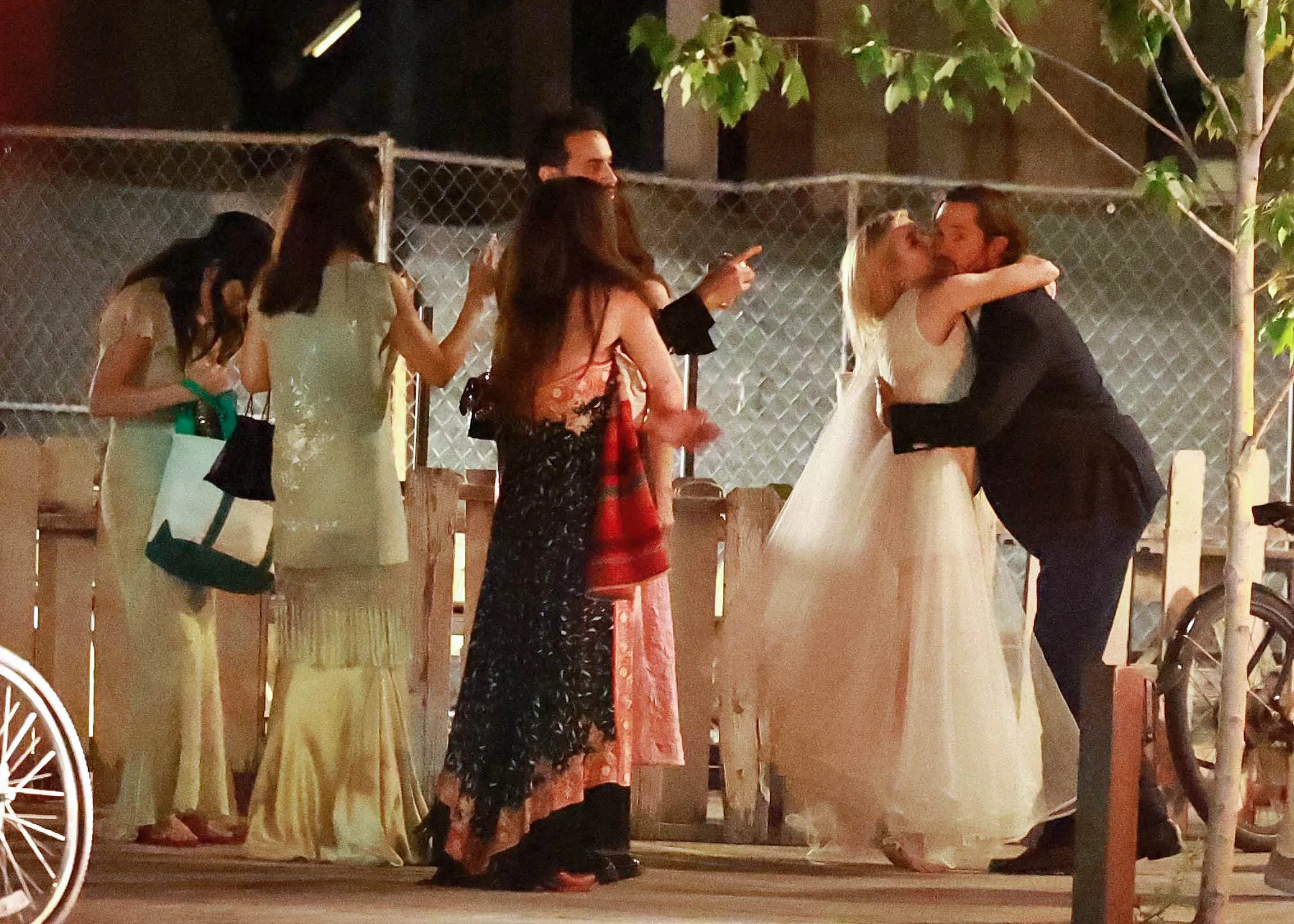Emma Roberts and Cody John kiss after their wedding rehearsal dinner.