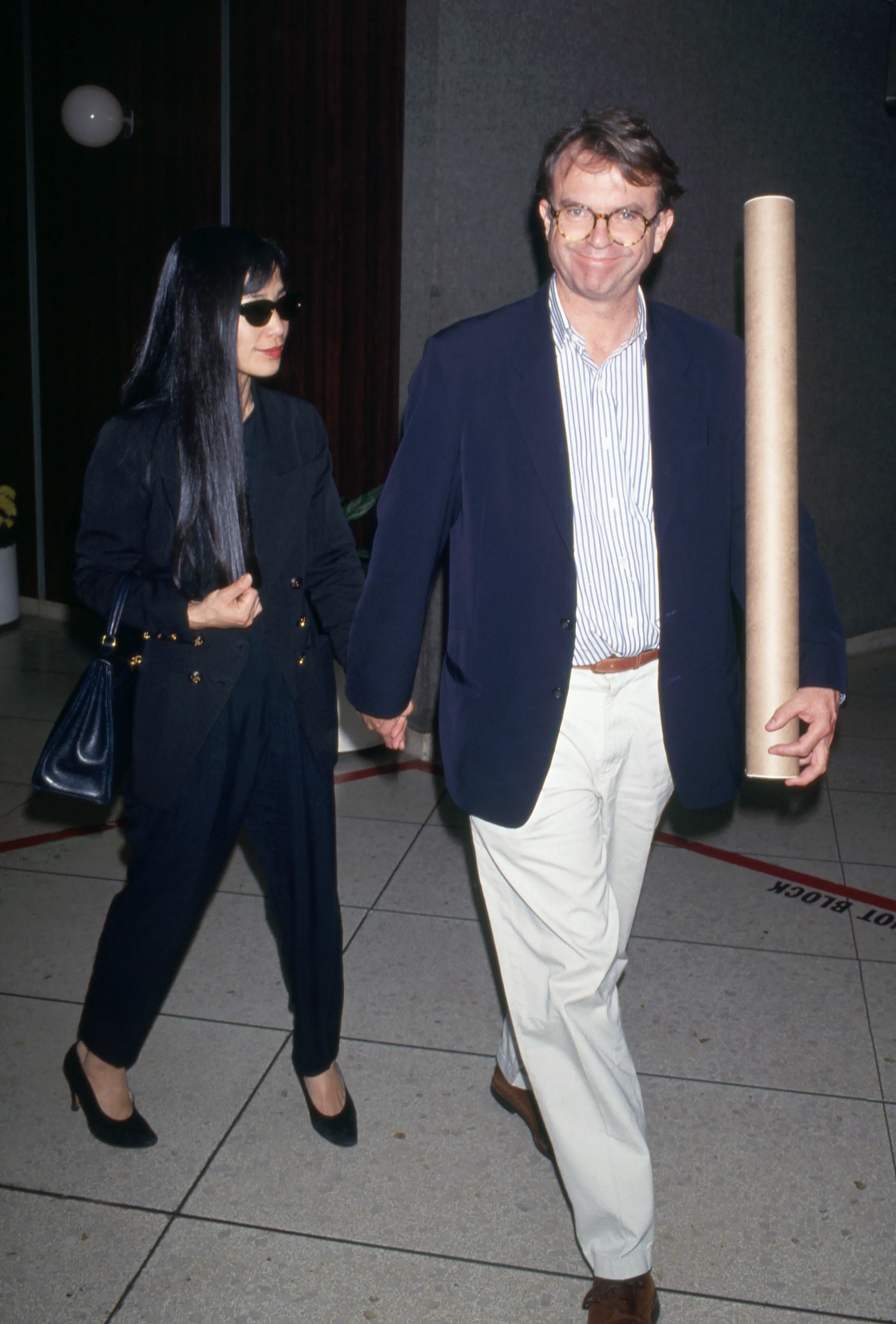 Sam Neill and wife Noriko Watanabe in 1993