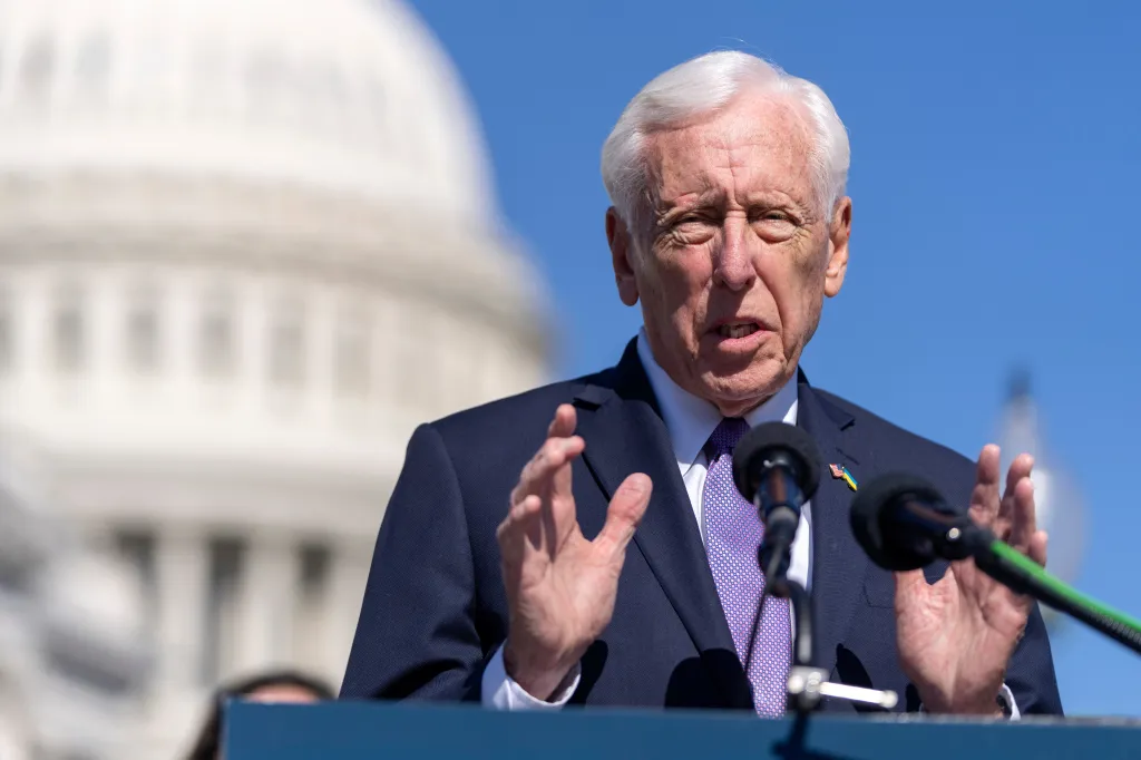 Rep. Steny Hoyer speaks at a news conference on Capitol Hill.