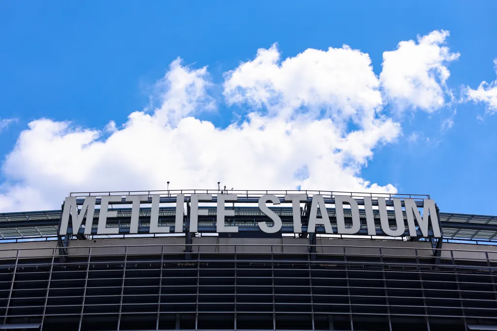Exterior view of MetLife Stadium.
