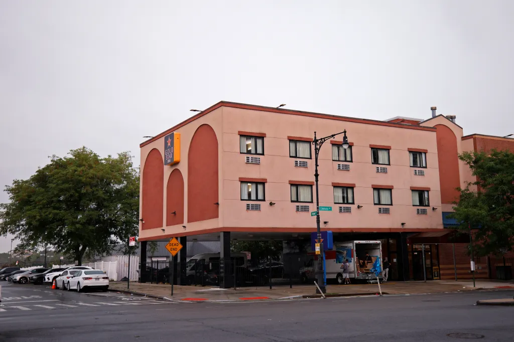 General view of the Gold Star Inn in Brooklyn, New York.