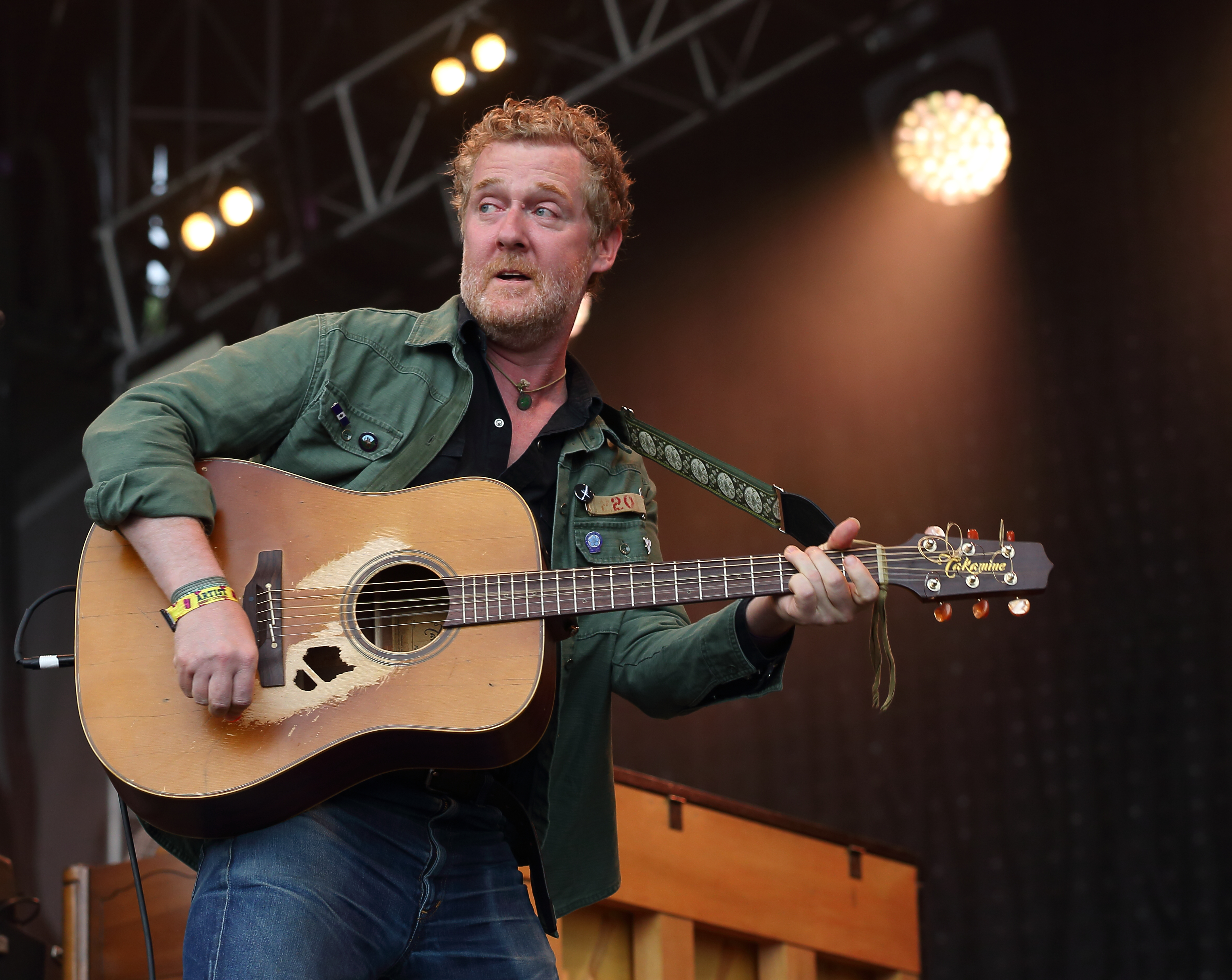 Glen Hansard performing at Lollapalooza.