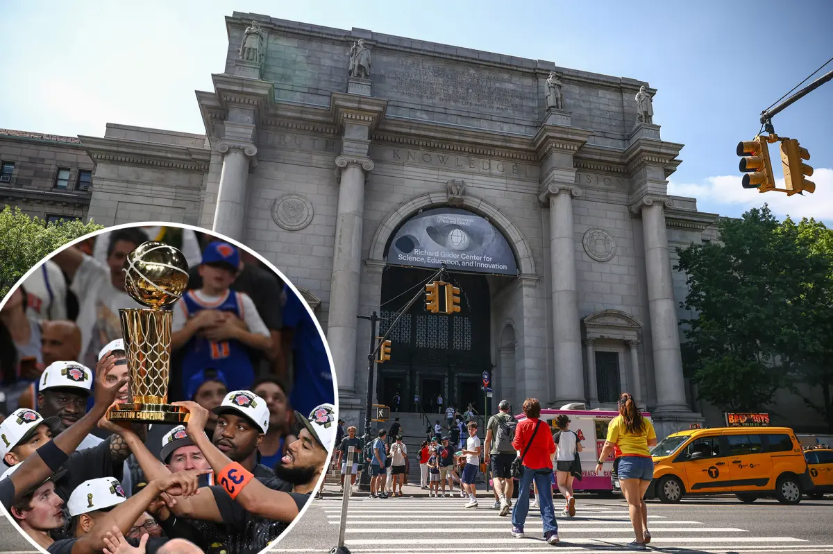 Knicks fans can marvel at the NBA championship trophy — now on display at the Museum of Natural History