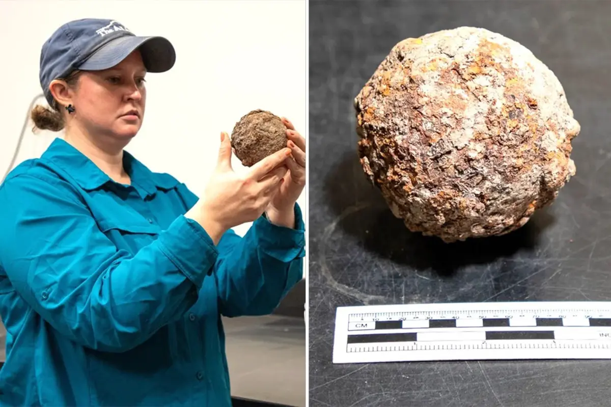 Rare cannonball emerges from ground at the Alamo, likely untouched for nearly 190 years