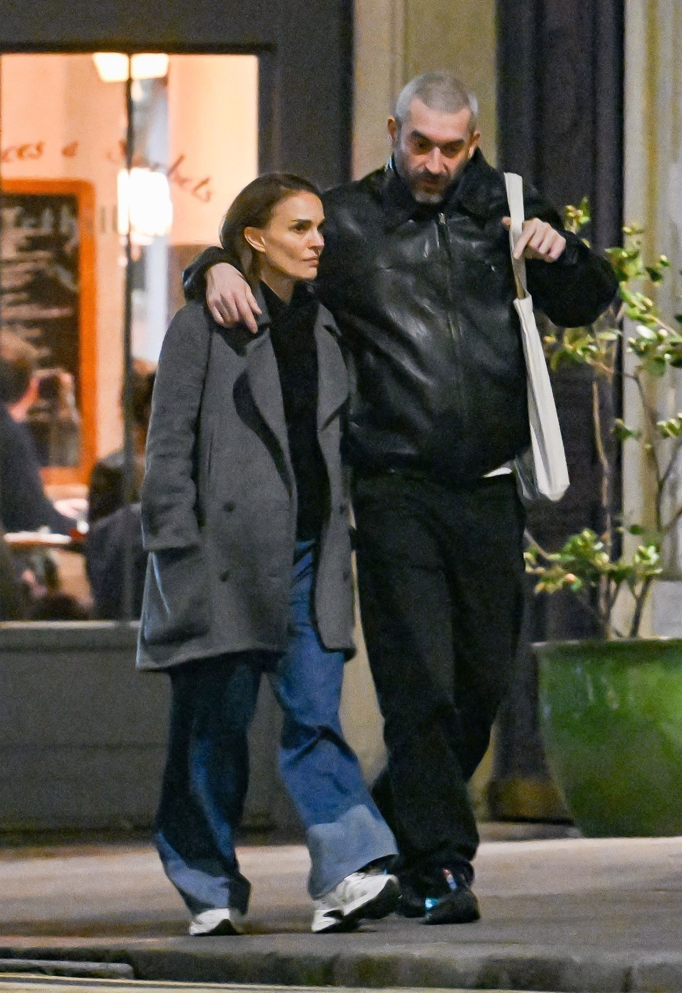 Natalie Portman and Tanguy Destable in Paris in February