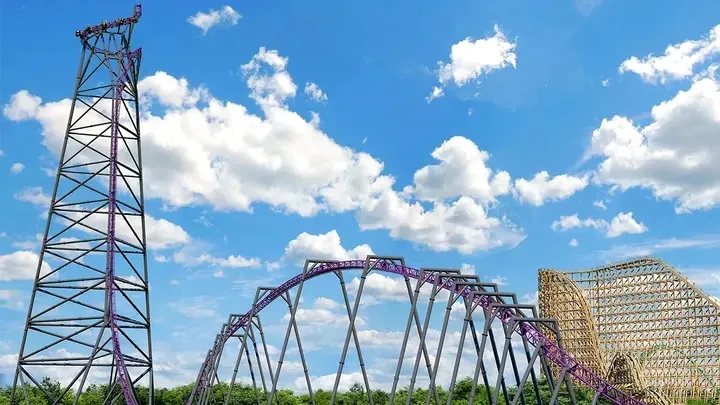 Illustration of the Bakunawa roller coaster.