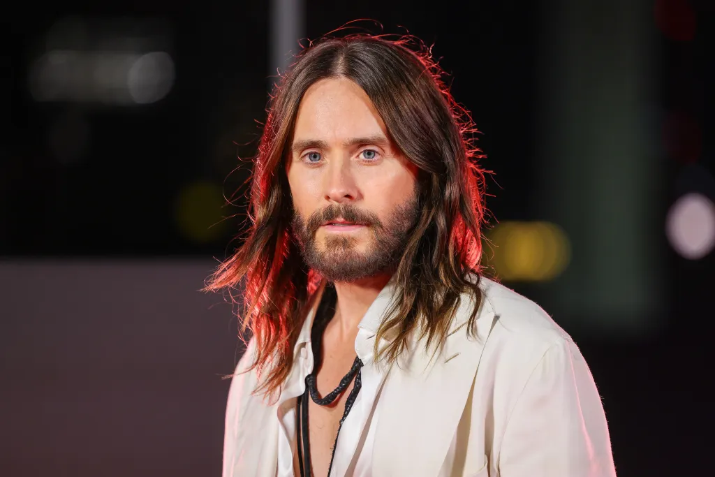 Jared Leto at the "Tron: Ares" premiere.