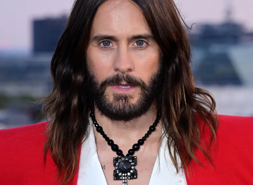 Jared Leto at a sneak peek event for "Tron Ares".