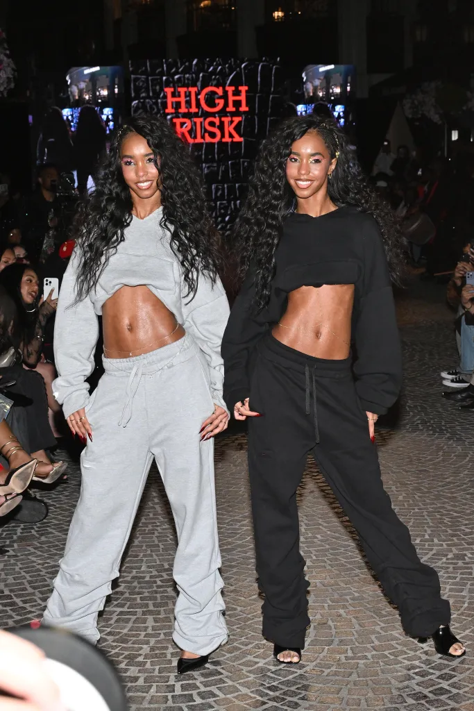 Jessie and D'Lila Combs on the catwalk at the HIGHRISK FW26 Runway Show.