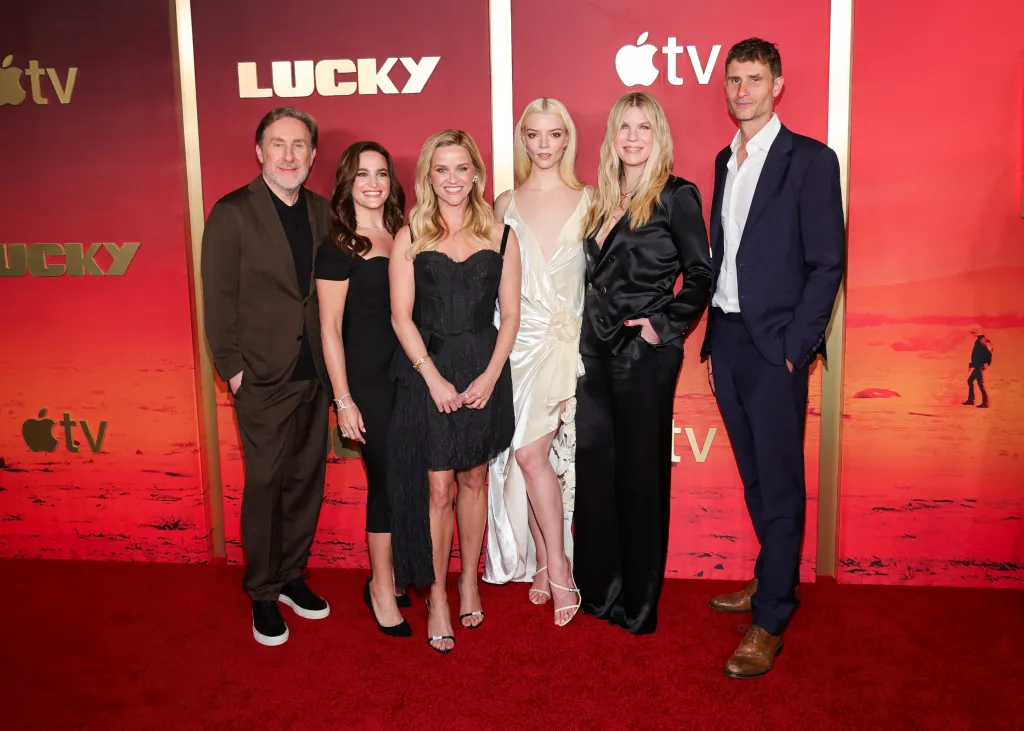 Jonathan Tropper, Lauren Neustadter, Reese Witherspoon, Anya Taylor-Joy, Cassie Pappas and Jonathan Van Tulleken at the premiere of Apple TV's