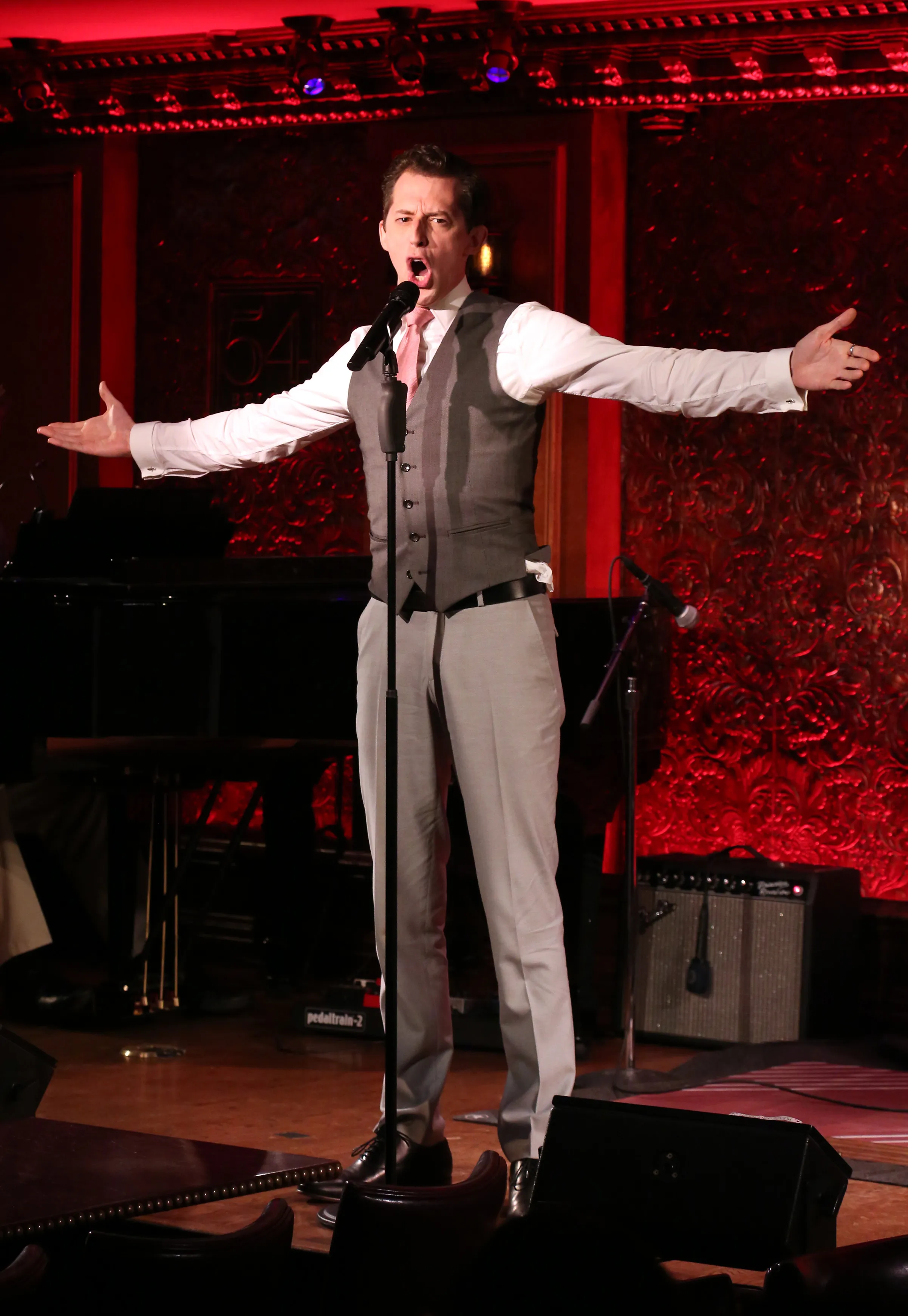 Josh Grisetti performing a preview of 'Don't Bother, I'm Here' at 54 Below.
