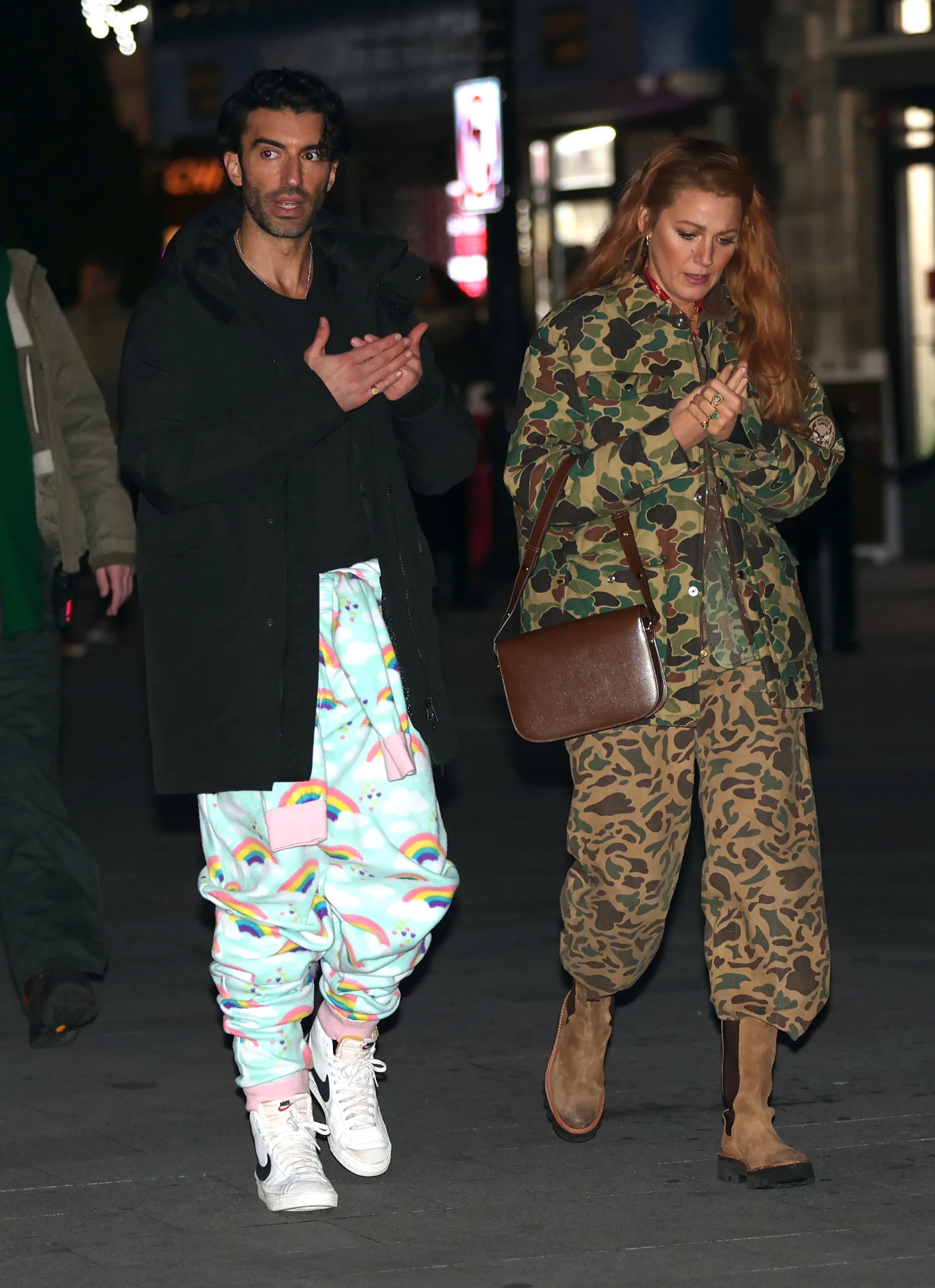 Justin Baldoni and Blake Lively on the set of 'It Ends with Us'.