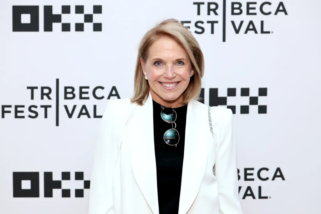 Katie Couric smiles at the Tribeca Festival.