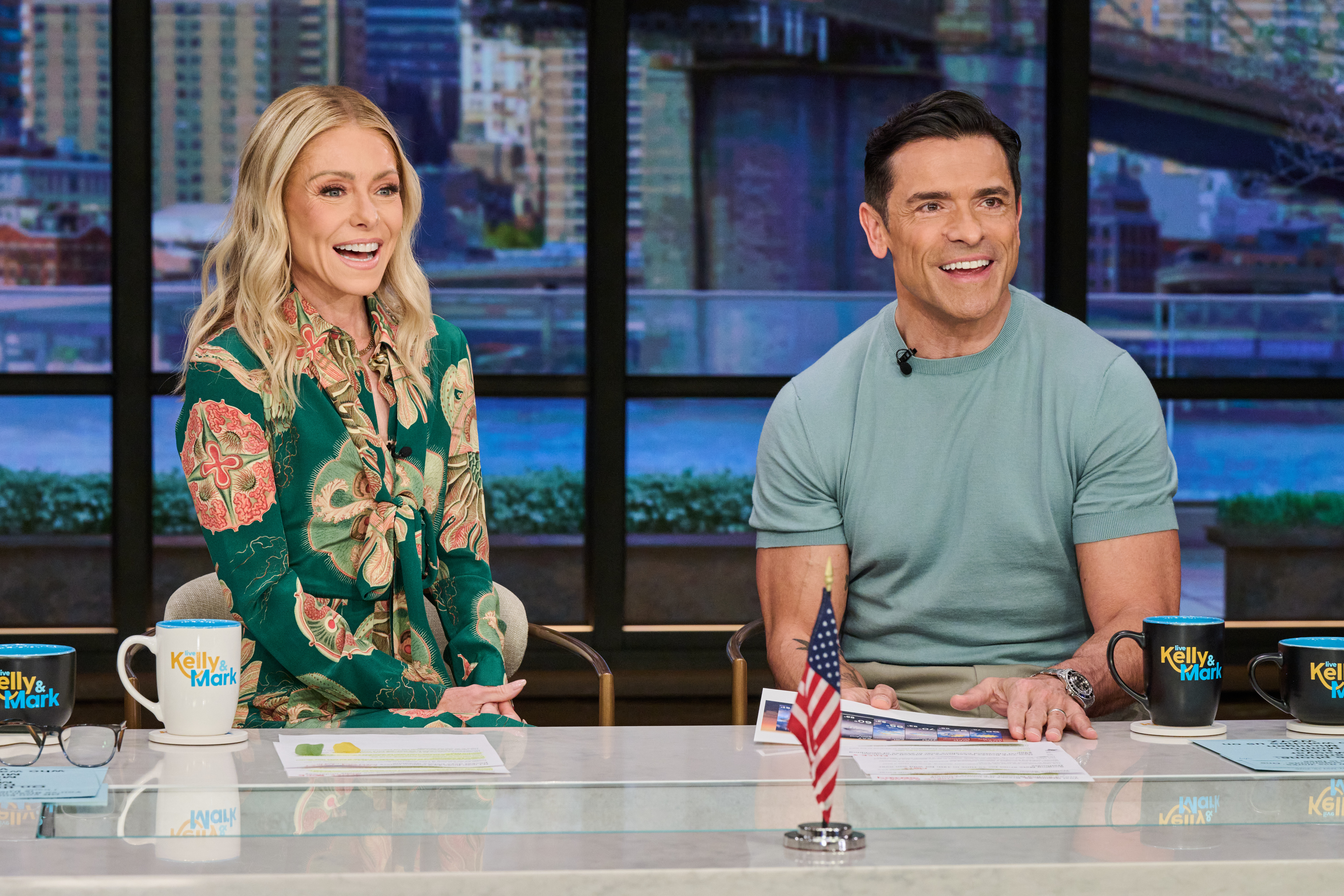 Kelly Ripa and Mark Consuelos co-hosting "Live with Kelly and Mark".
