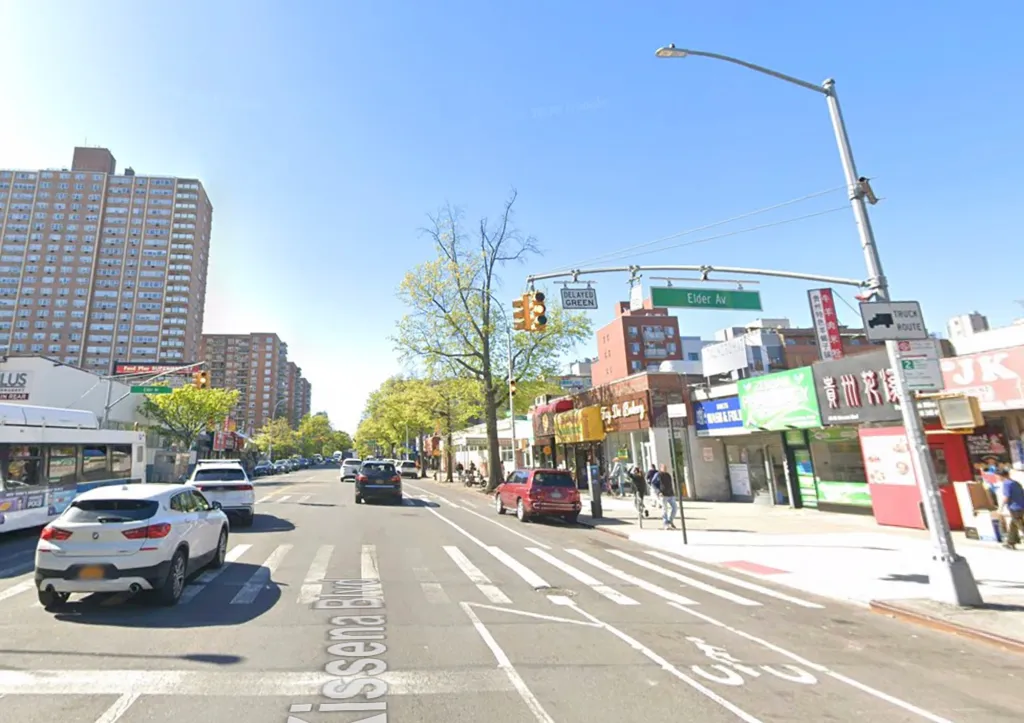 The broad-daylight violence took place at Elder Avenue and Kissena Avenue in Flushing.