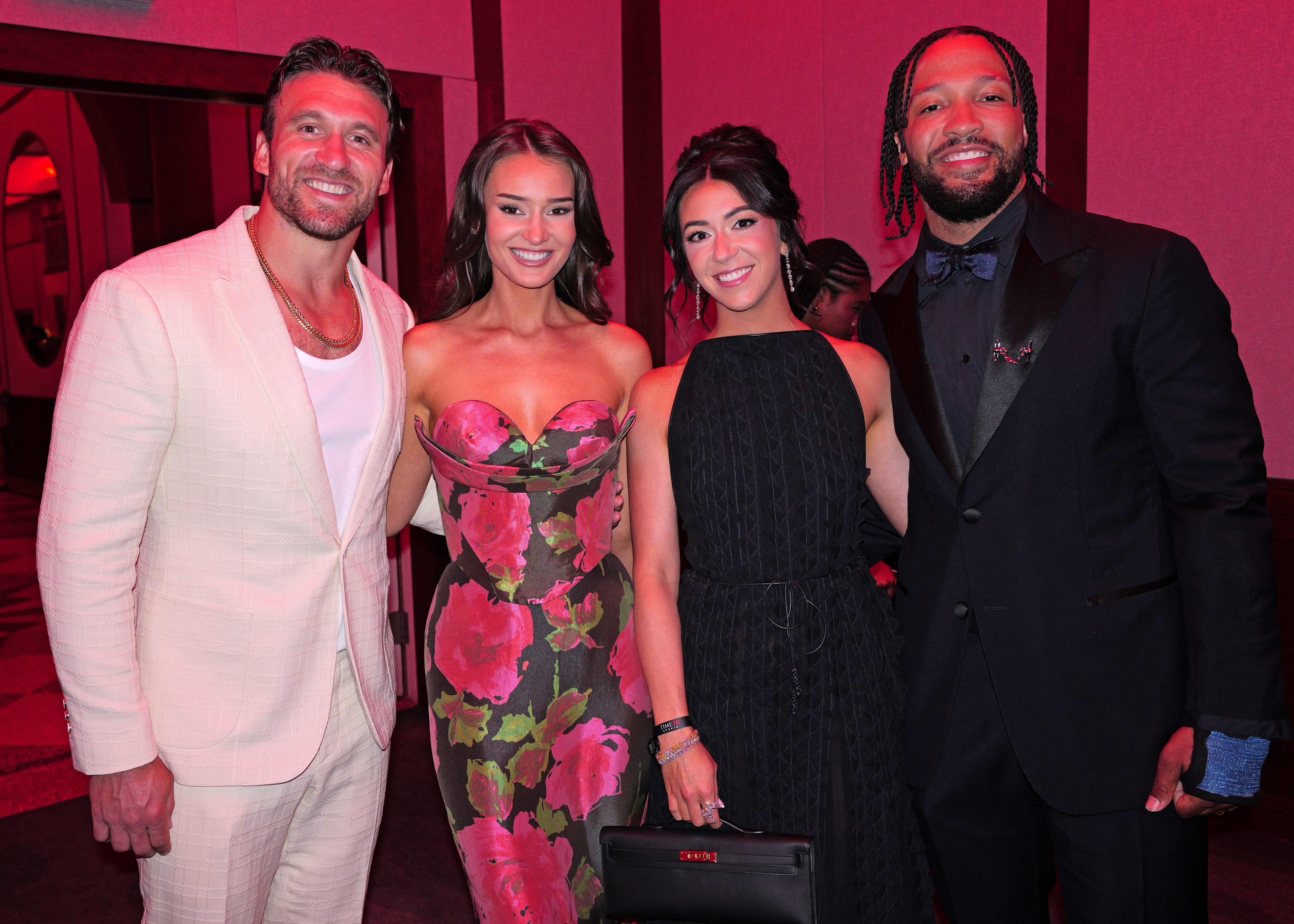 Kyle Juszczyk, Kristin Juszczyk, Ali Marks Brunson, and Jalen Brunson.