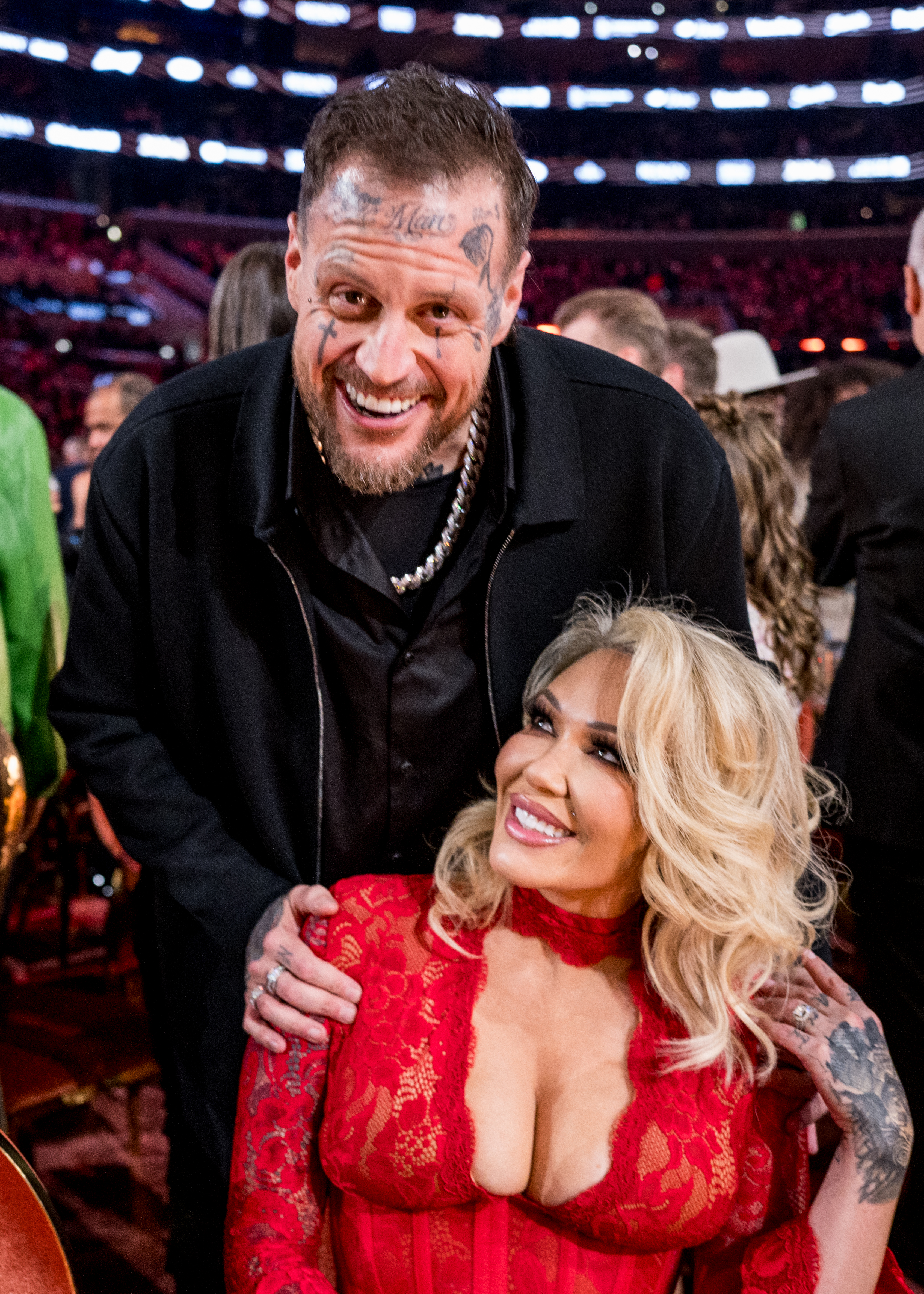 Jelly Roll and Bunnie Xo attending the 68th GRAMMY Awards.