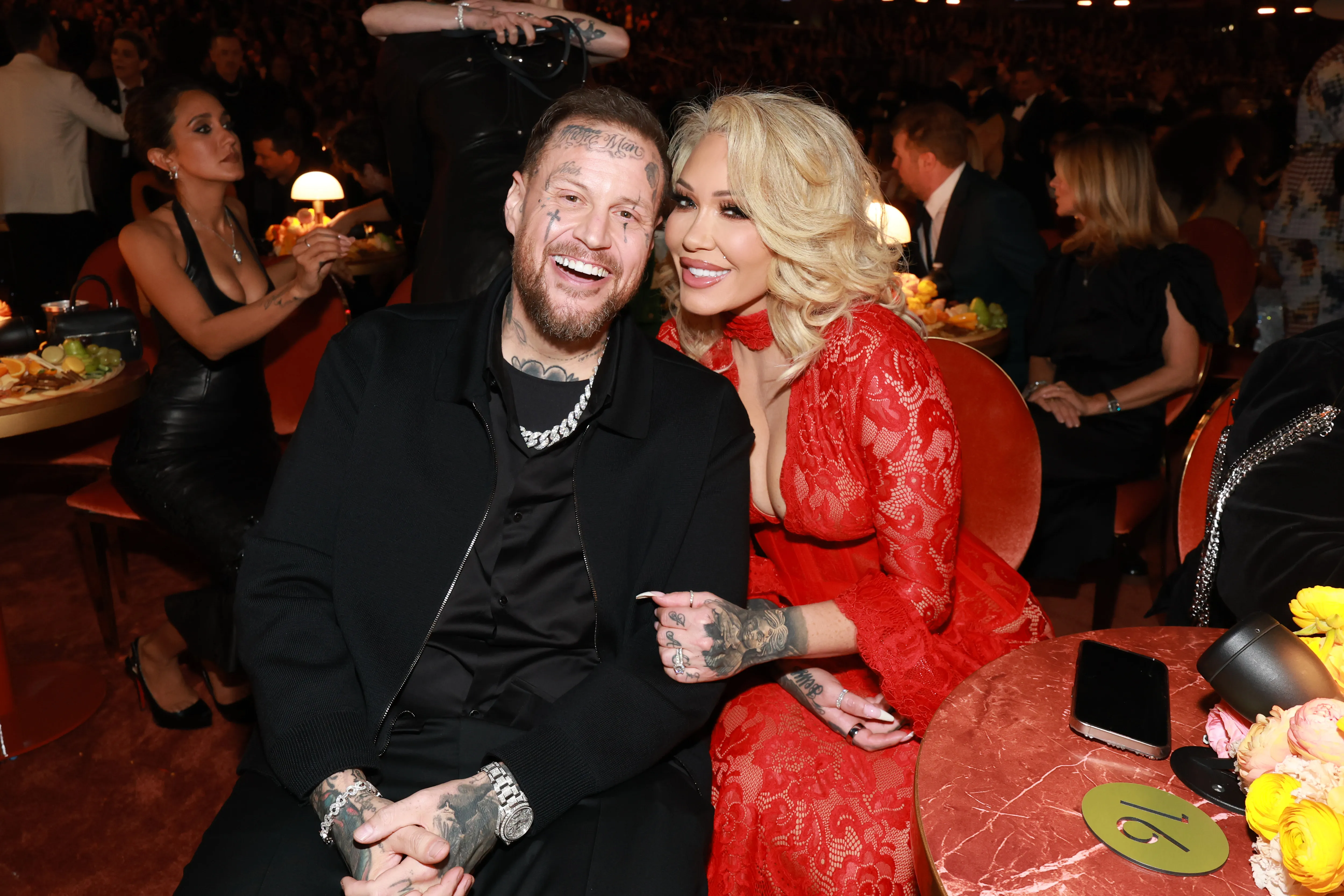 Jelly Roll and Bunnie Xo attending the 68th GRAMMY Awards.