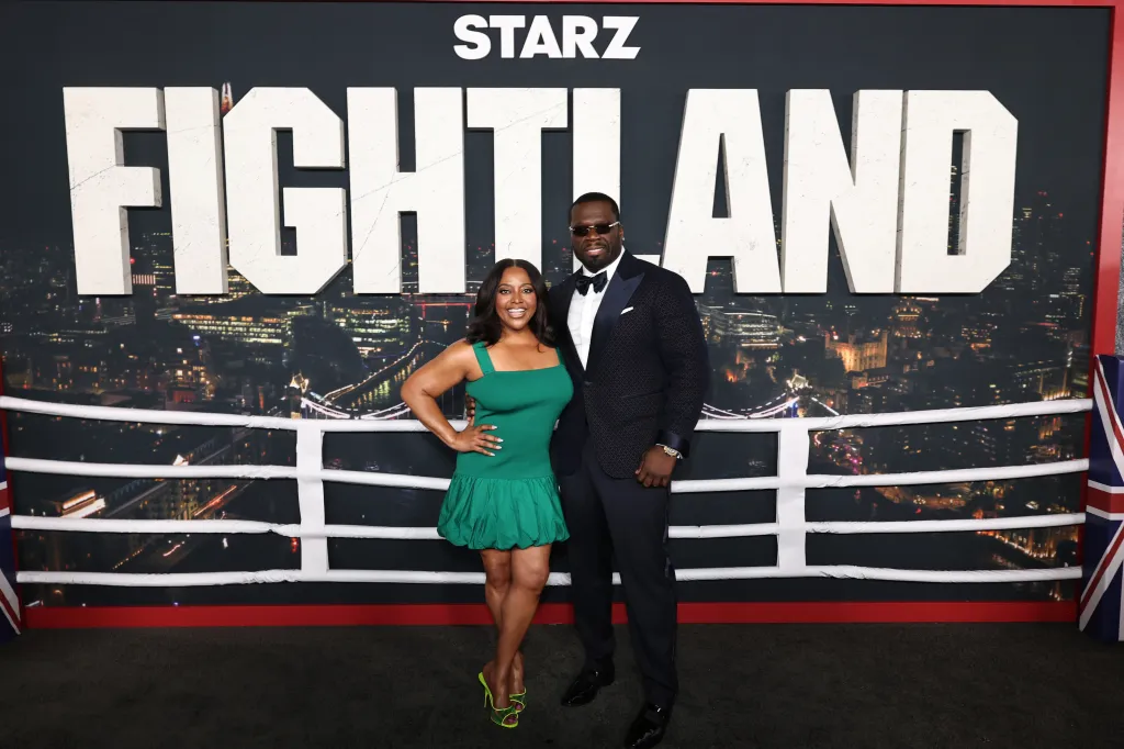 Sherri Shepherd and Curtis "50 Cent" Jackson at the "Fightland" Season One Premiere.