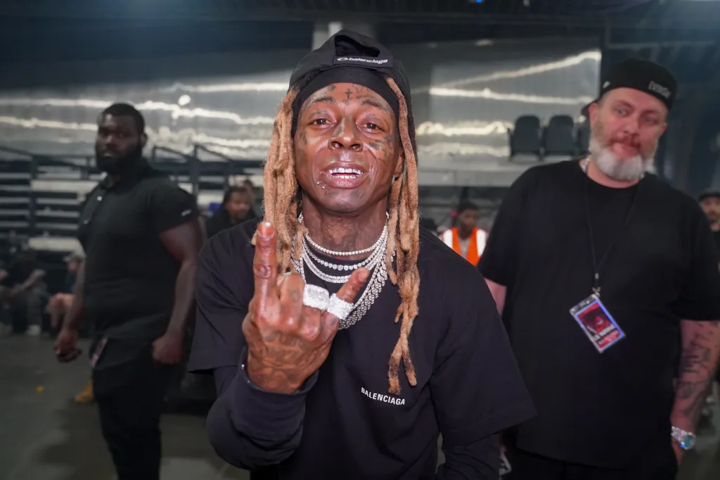 Lil Wayne backstage at the Tha Carter VI Tour.
