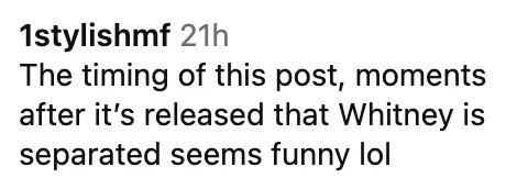 A comment reading,