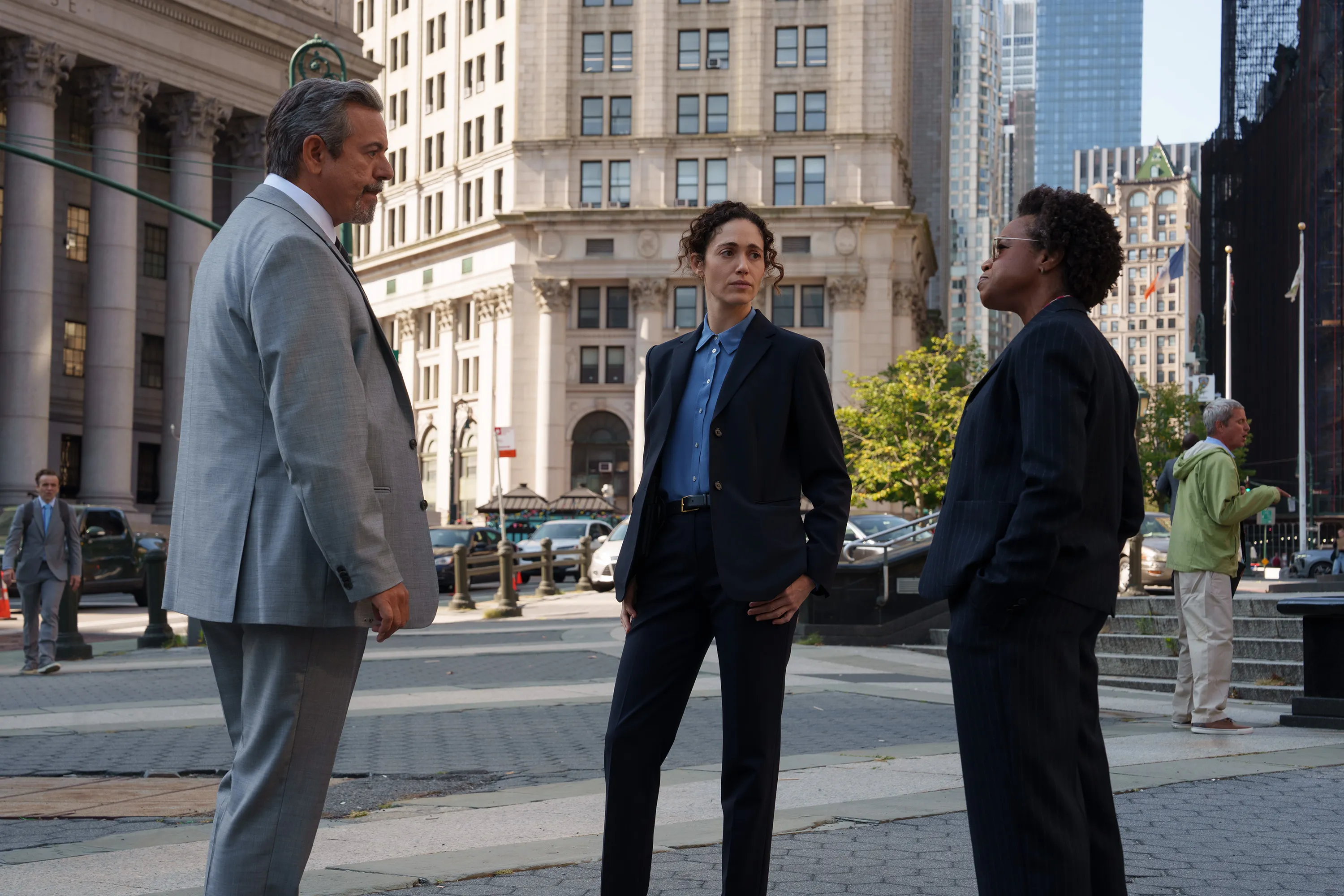 (l-r) Emmy Rossum, Quincy Tyler Bernstine