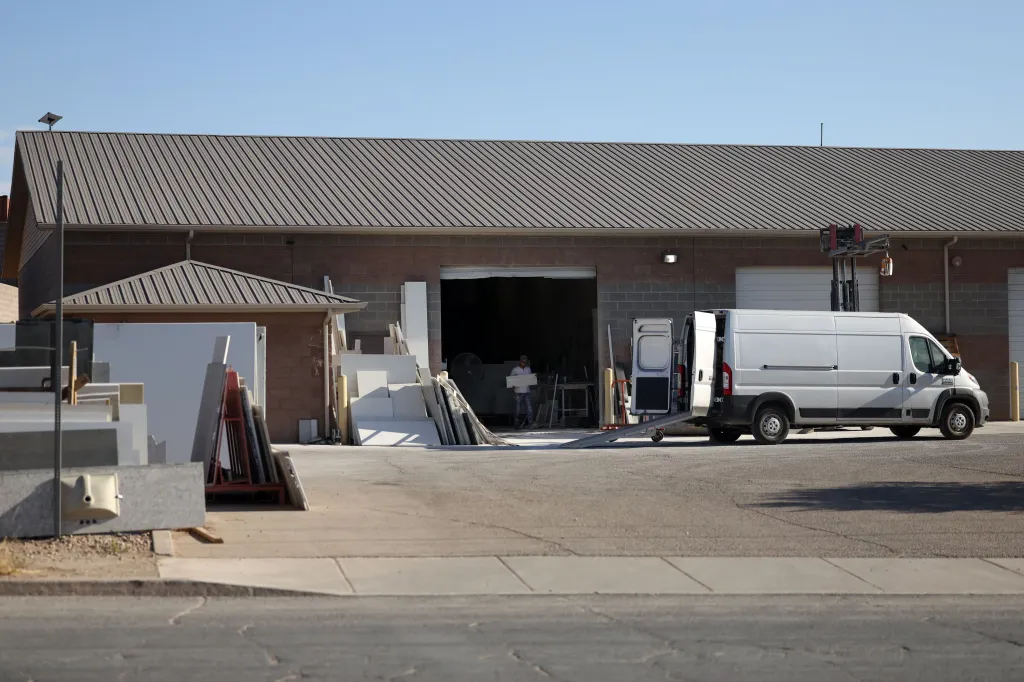 Matthew Robinson's unmarked masonry warehouse in St. George, UT.
