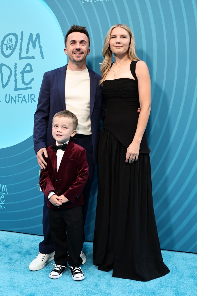 Frankie Muniz, Paige Price, and their son Mauz Muniz attend Hulu's