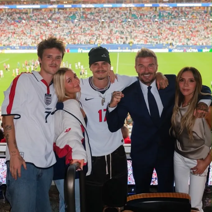 David Beckham and his family