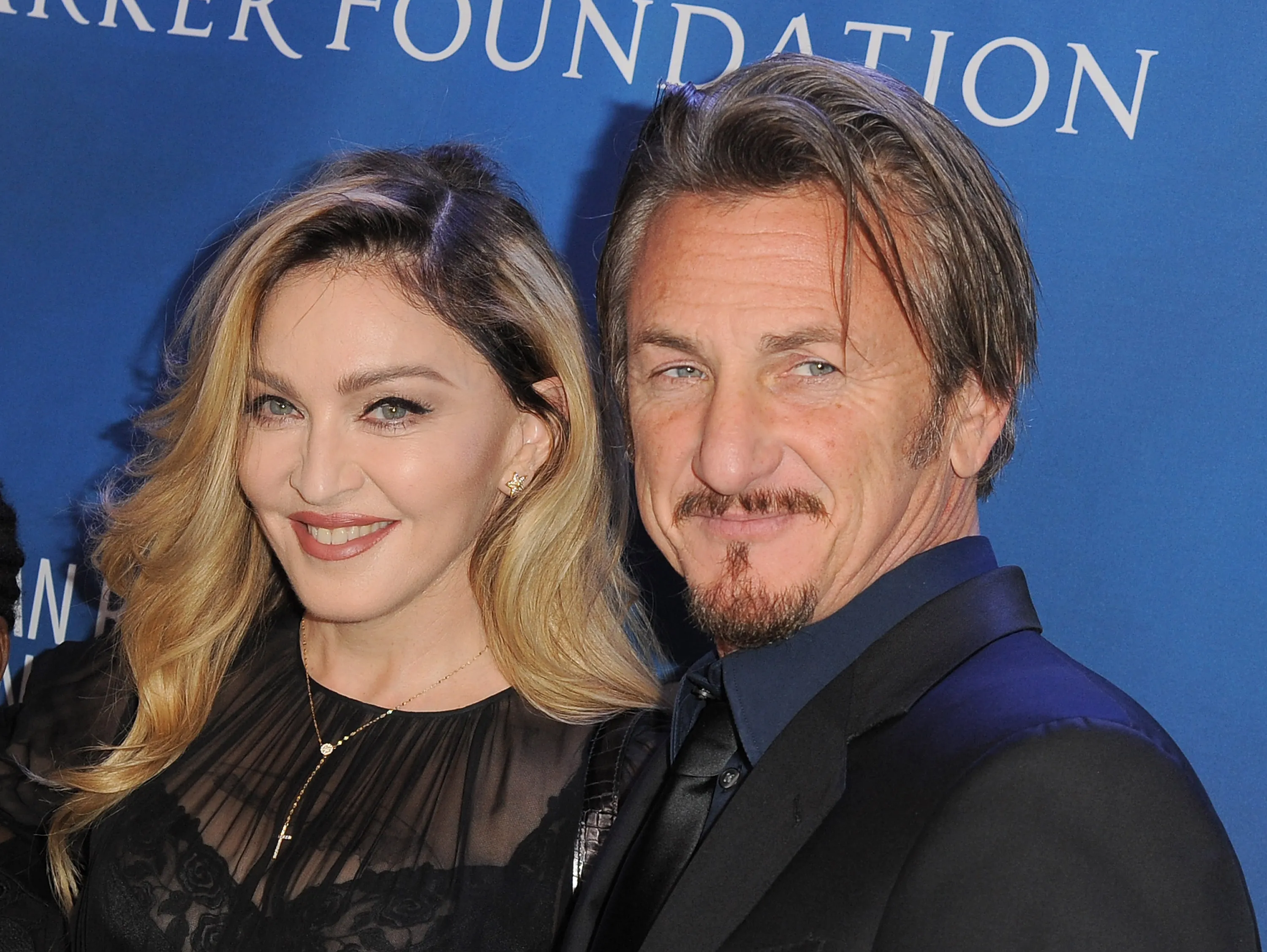 Musician Madonna and actor Sean Penn smiling at the 5th Annual Sean Penn & Friends HELP HAITI HOME Gala.