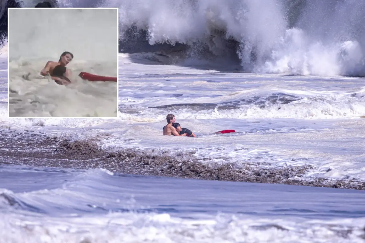 Hero teen lifeguard who saved boy from pounding California surf rescued others that day, dad reveals