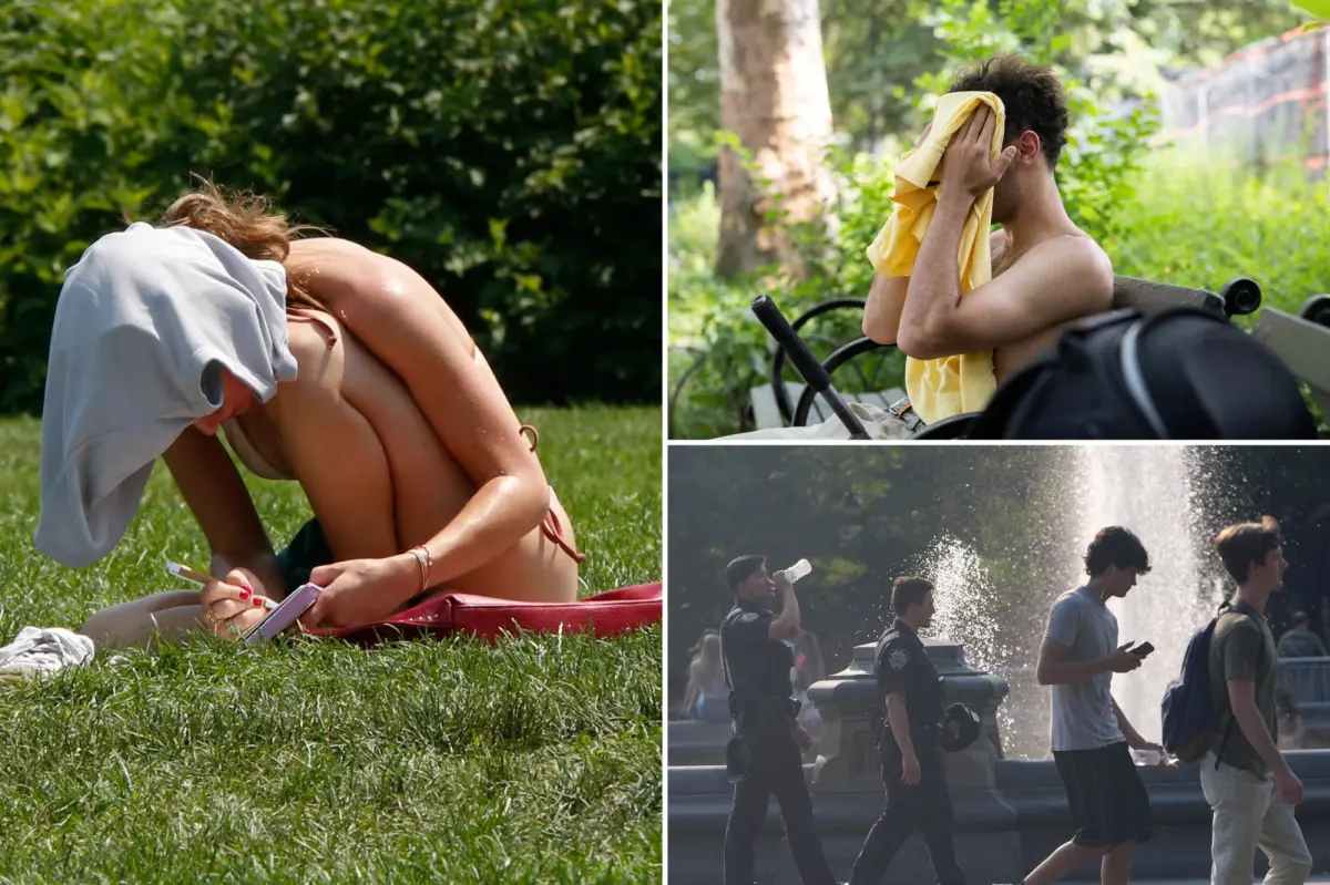 NYC bakes as Central Park hits 100 degrees for first time in over a decade amid blistering heatwave