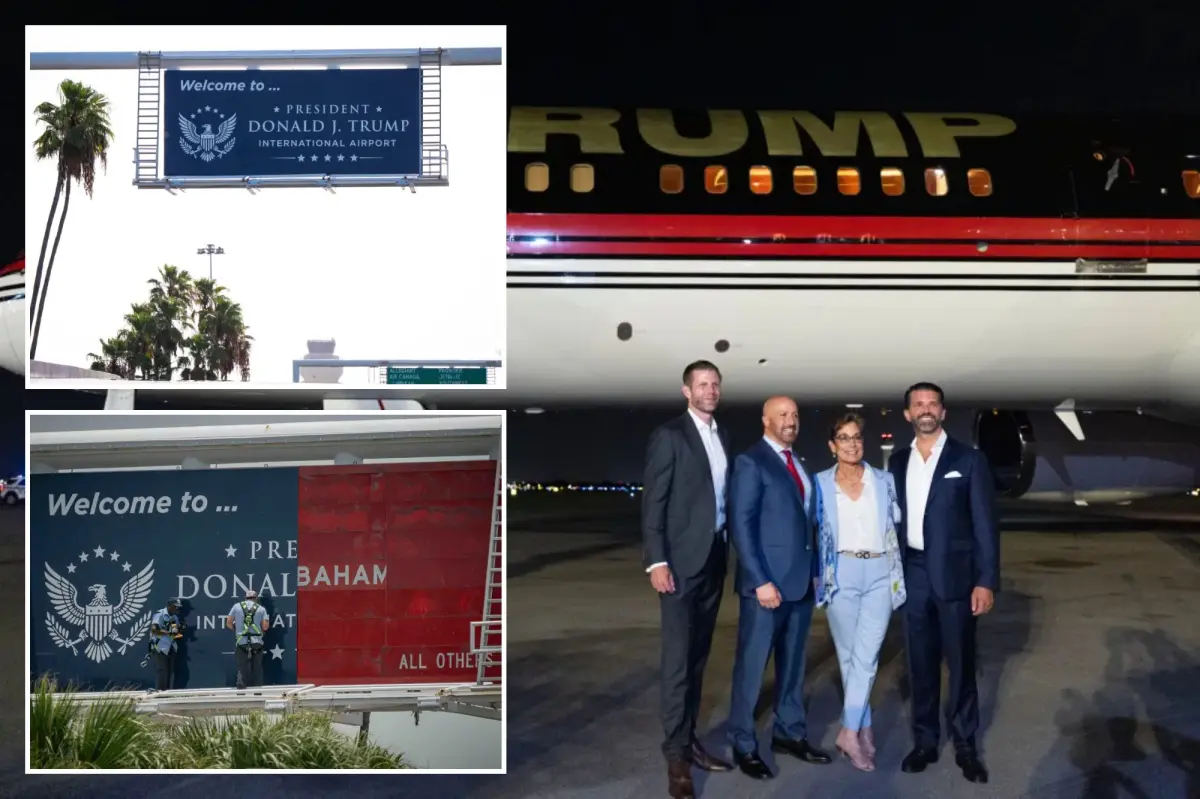 Palm Beach airport officially becomes Trump International as president’s personal plane makes first landing