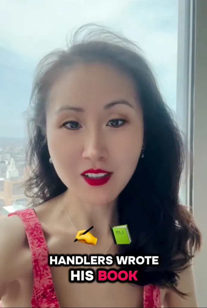 Former Democratic Party fundraiser Lindy Li reacts to ex President Joe Biden's memoir announcement on July 15, 2026.