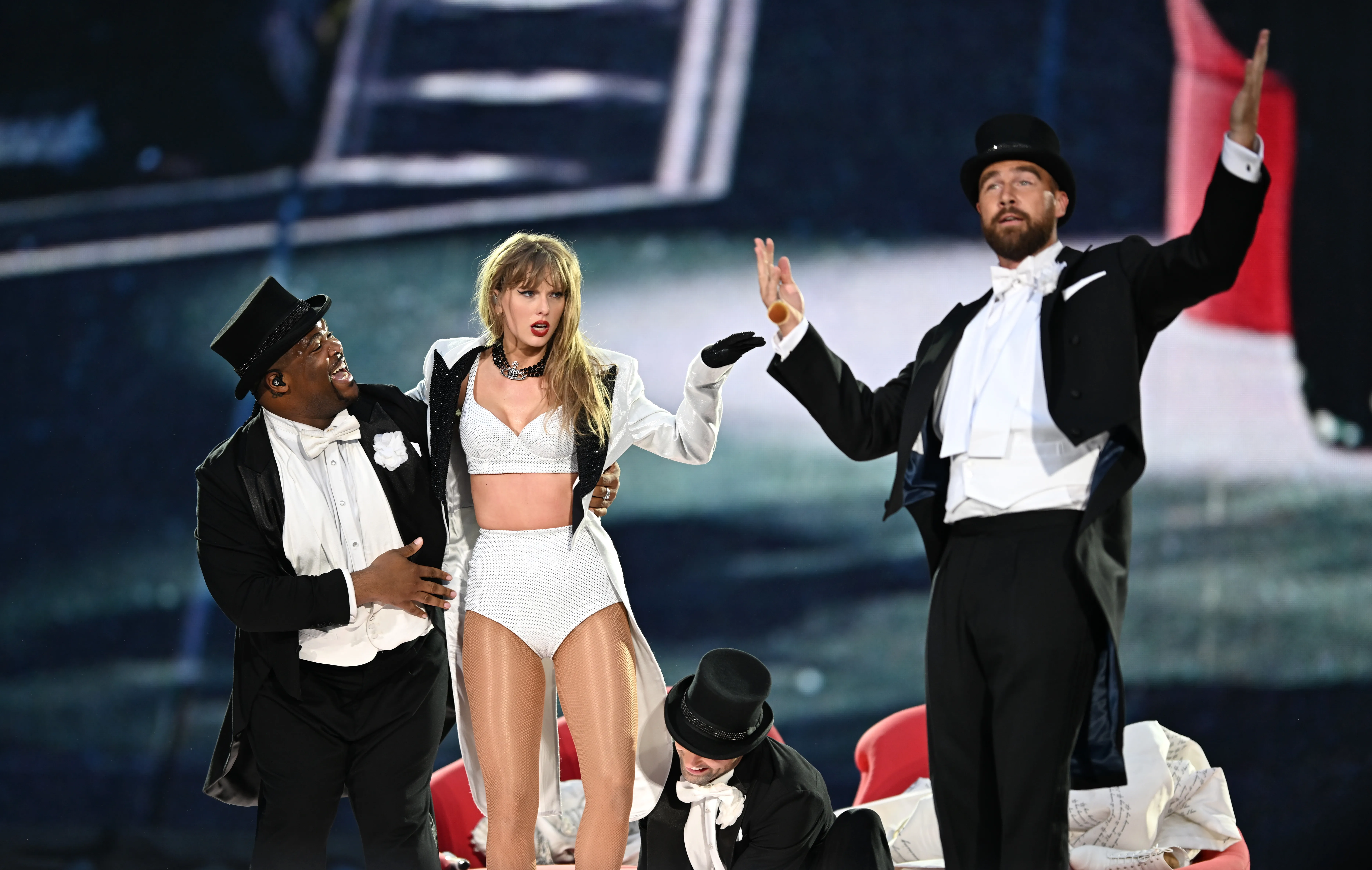 Taylor Swift and Travis Kelce on the Eras Tour