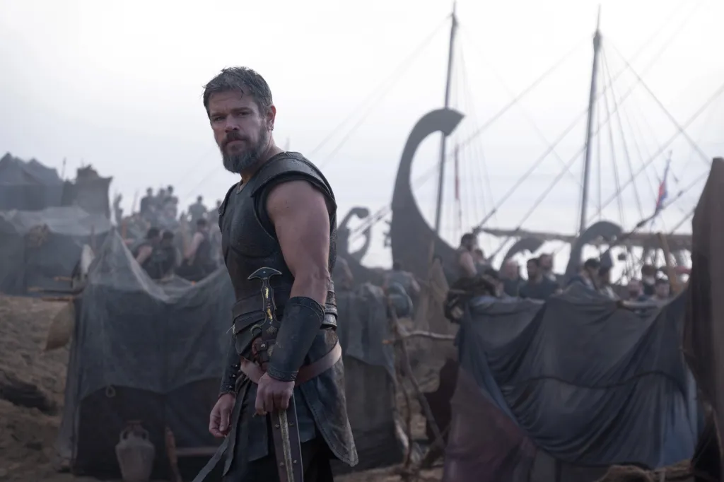 Matt Damon as Odysseus in a still from the 2026 film "The Odyssey."