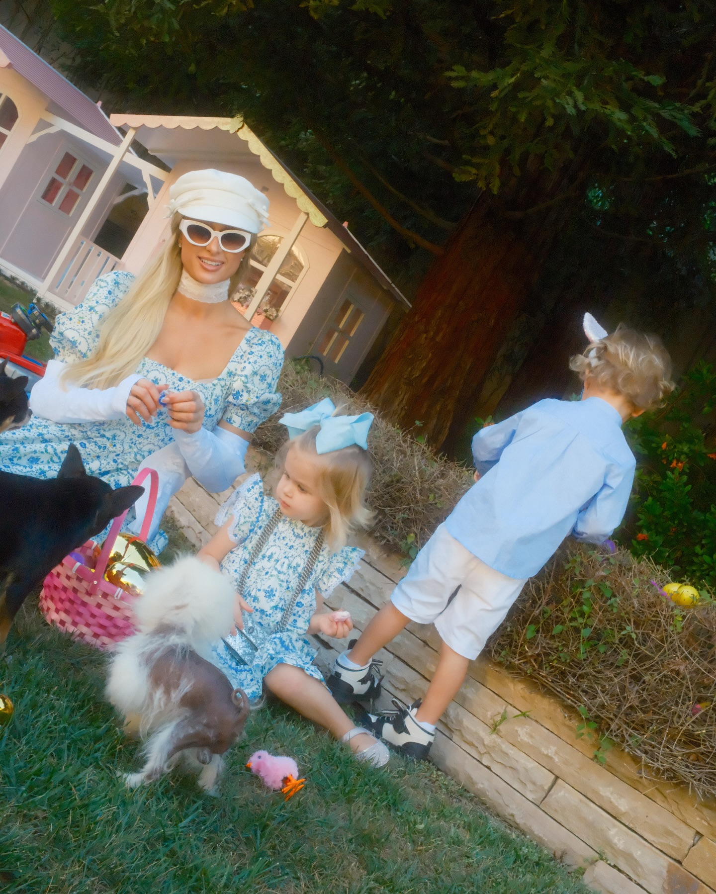 Paris Hilton celebrating Easter with her children, London Marilyn Hilton Reum and Phoenix Barron Hilton Reum.