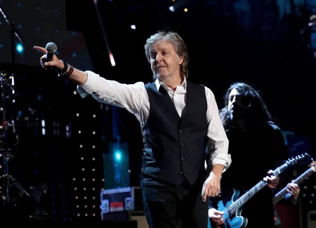Paul McCartney performs onstage during the 36th Annual Rock & Roll Hall Of Fame Induction Ceremony.