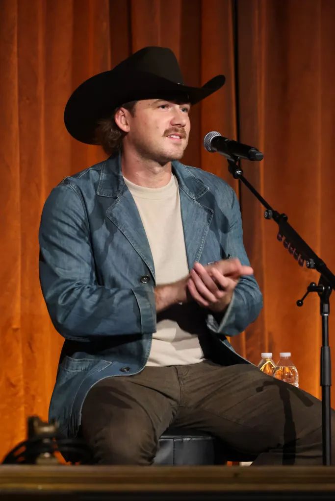 Morgan Wallen performing onstage.