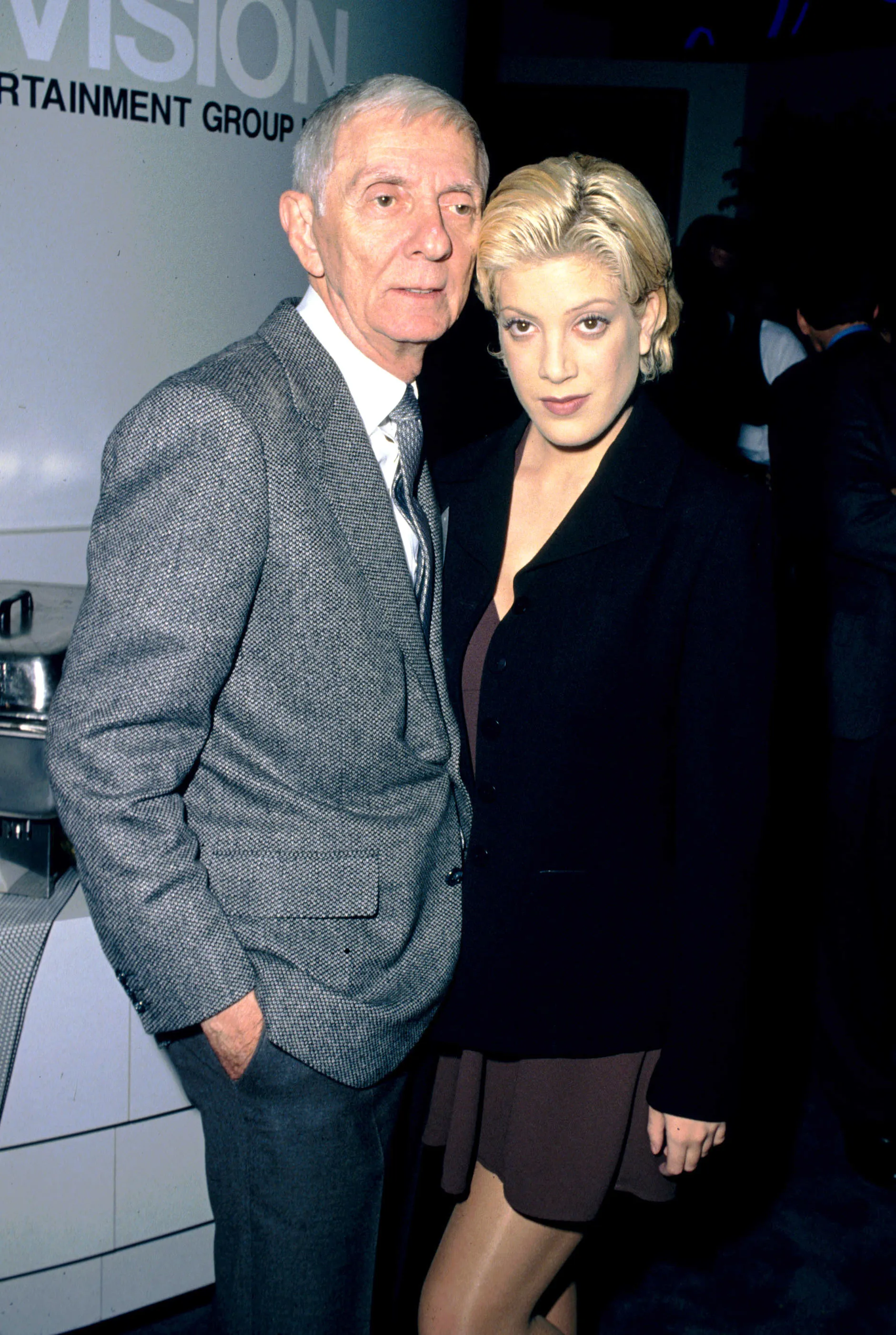 Aaron Spelling and Tori Spelling.