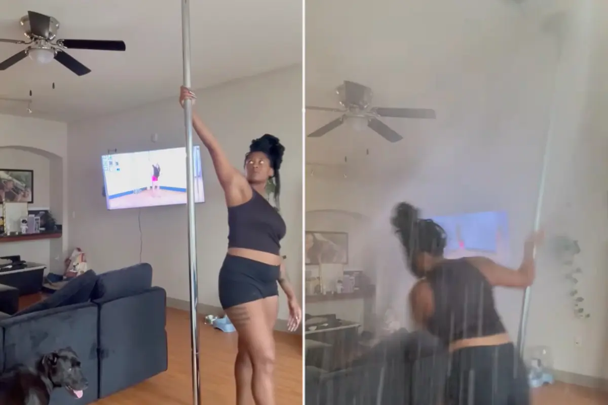 Texas pole dancer knocks into ceiling sprinkler, floods apartment in wild video