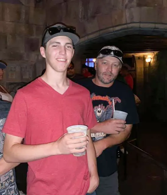 Tyler Robinson with his dad Matthew.
